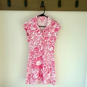Lilly Pulitzer Rayna Dress Pink Get Spotted Print - size XS open back mini dress